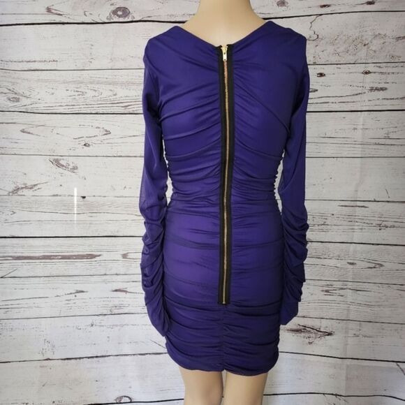 Boulee Purple Long Sleeve Dress Size 0 NWT - Picture 4 of 7